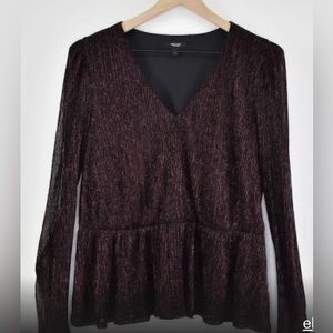 Simply Vera glittery peplum top
